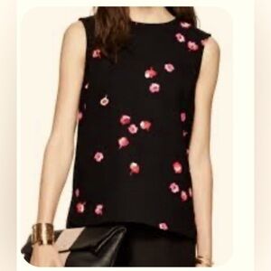 SOLD: Kate Spade ♠️ Sleeveless Black Cherry Blossom Top, US S